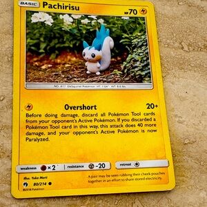 Pokemon Pachirisu Card - Blue and White